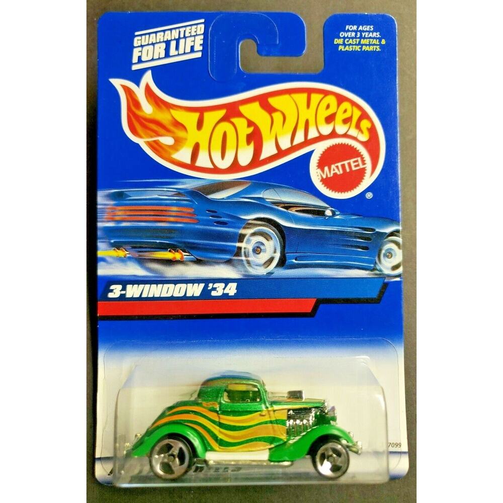 2000 Hot Wheels 1934 Ford 3-Window #132 Green HW8